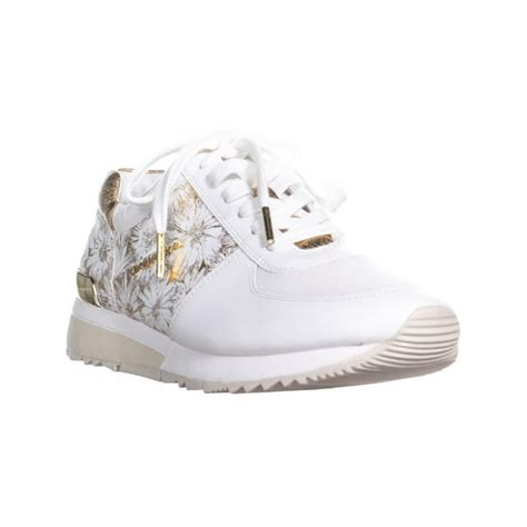 michael michael kors allie trainer optic white gold 